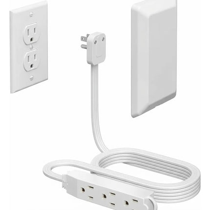 Extensor Plano Enchufe Pared Protector Niños 3 Salidas Cable