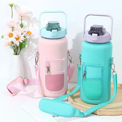 Funda Bolsa Para Botella De Agua Motivacional 2l Con Correa Termo
