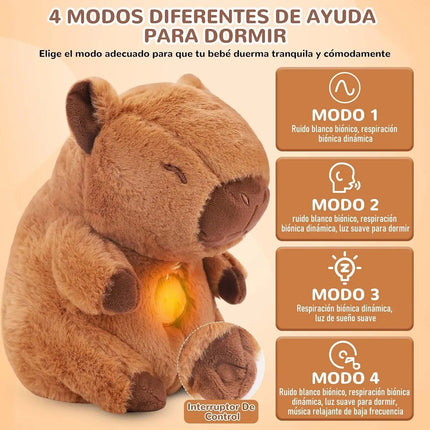 Peluche Capibara Respirador Bebes Adultos Ansiedad Dormir