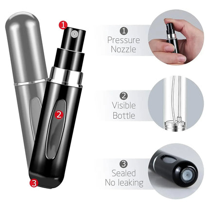 10 Pzas Botella Viaje Para Perfume Spray Recargable Portátil