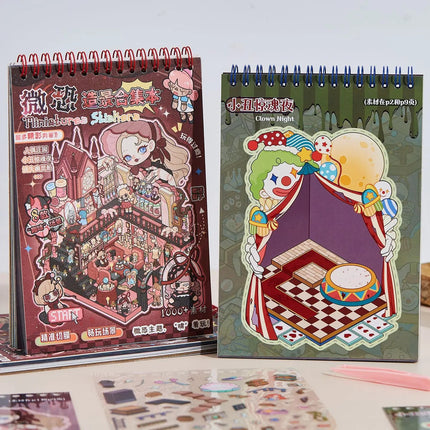 Libro De Calcomanias 3d Miniatura Halloween Pegatinas Niñas