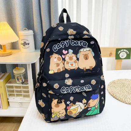 Mochila Infantil Niños Capibara Divertida  Bolsa Escuela Preescolar Primaria Secundaria