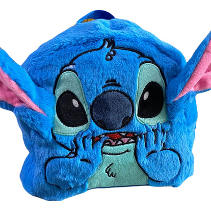 Mochila Stitch Regreso A Clases Peluche Felpa Bolso Escolar Para Niños Y Niñas