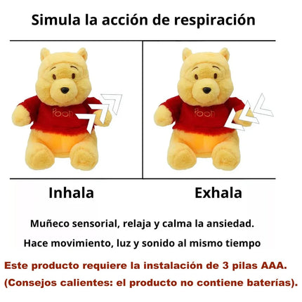 Peluche Winnie Pooh Oso Respirador Luz Musica Sonido Disney