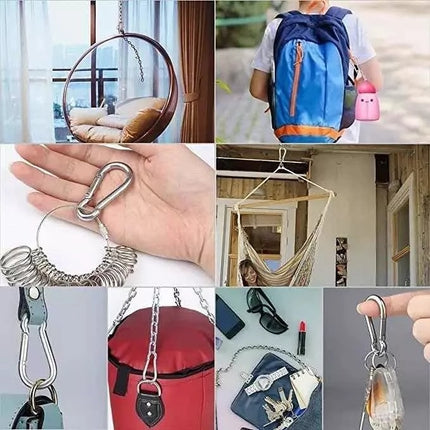 Bandola Gancho Mosqueton Aluminio Camping Llavero 2 Piezas