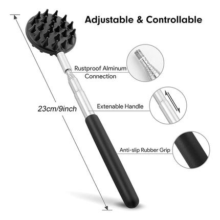 Manita Rascador Espalda 3-1 Metalico Para Rascar Extensible