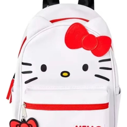 Mochila Regreso A Clases Escolar Hello Kitty Blanca Kawaii Cute Para Mujer Y Niña, Bolso Blanco Anime Adorable Ideal Para Escuela, Viaje O Uso Diario
