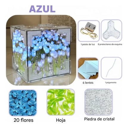 Lámpara De Tulipanes 3d Portátil Decorativa Led Habitacion