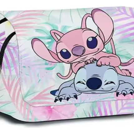 Lapicera Escolar Cosmetiquera Neceser Lilo Y Stitch Y Angel