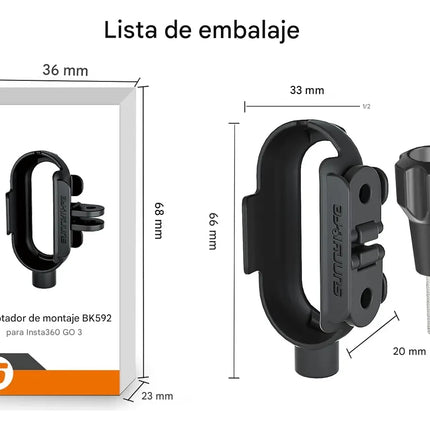 Carcasa Marco Protector Para Camara De Accion Insta 360 Go3