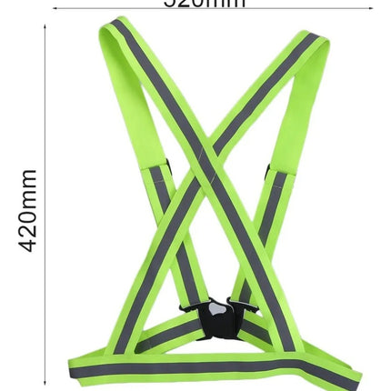 2p Chaleco Tirantes Seguridad Reflectante Ajustable Elástico