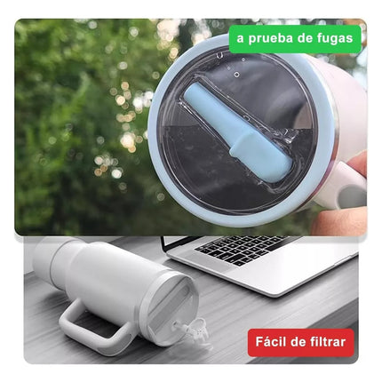 Tapadera Tapa Con Popote Para Vaso Termo Taza Stanley 40oz