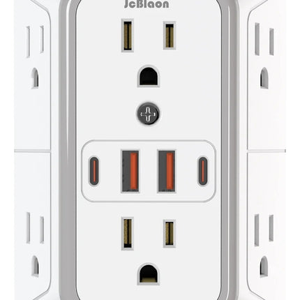 Multicontacto Pared 10 Salidas De Corriente Usb C Regleta