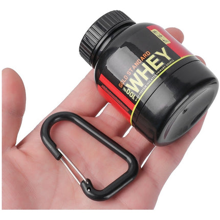 Llavero Mini Botella Portatil Y Gancho Proteina Polvo 100ml