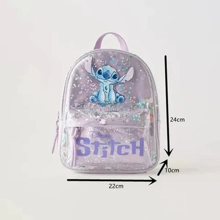 Mochila De Stitch. para Niña Con Lentejuelas Y Diseño De Dibujos Animados Preescolar