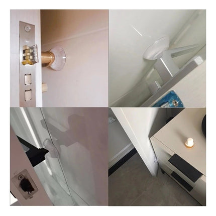 Tope De Puerta Silicona Autoadhesivo Protector De Pared 6pzs
