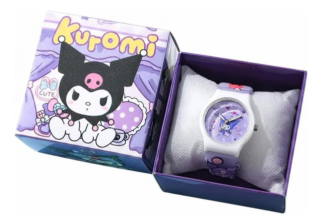 Reloj De Hello Kitty Kuromi Infantil Niñas Con Caja Regalo