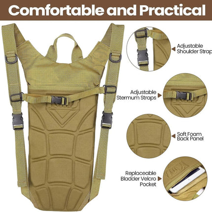 Mochila Hidratacion 3 Litros Tactica Bolsa De Agua Ciclismo