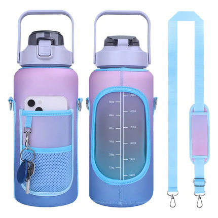 Funda Bolsa Para Botella De Agua Motivacional 2l Con Correa Termo