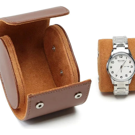 Estuche Rigido Caja De Cuero Pu Para Reloj 1 Ranura De Viaje