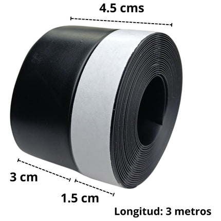 3mts Tira Sellado Guardapolvo Adherible Ventana Puerta 45mm