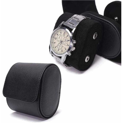 Estuche Rigido Caja De Cuero Pu Para Reloj 1 Ranura De Viaje