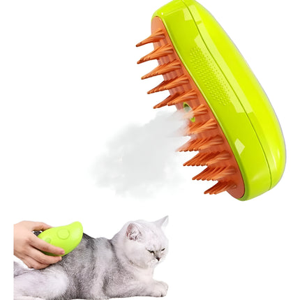 Cepillo Peine 3 En 1 Vapor Gatos Perros Mascotas Limpiador