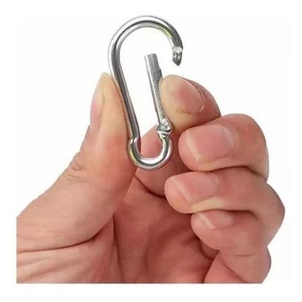 Bandola Gancho Mosqueton Aluminio Camping Llavero 2 Piezas