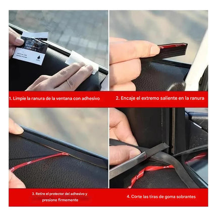 1m Tira De Sellado Para Ventana Carro Auto Goma V Adhesivo