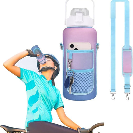 Funda Bolsa Para Botella De Agua Motivacional 2l Con Correa Termo