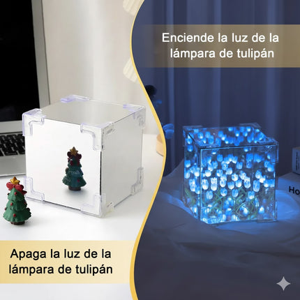 Lámpara De Tulipanes 3d Portátil Decorativa Led Habitacion