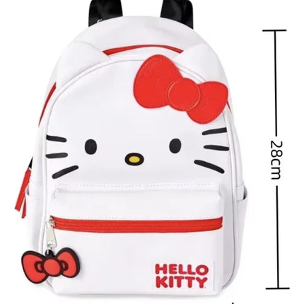 Mochila Regreso A Clases Escolar Hello Kitty Blanca Kawaii Cute Para Mujer Y Niña, Bolso Blanco Anime Adorable Ideal Para Escuela, Viaje O Uso Diario