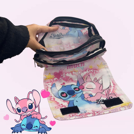 Lapicera Escolar Cosmetiquera Neceser Lilo Y Stitch Y Angel