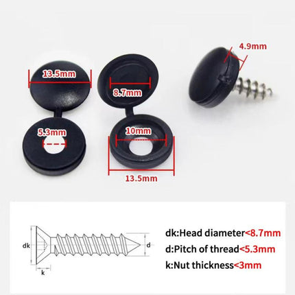 100pzas Cubiertas Para Tornillos Tuercas Clavos Decoración