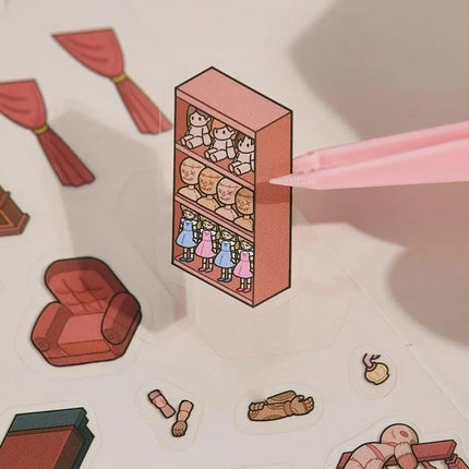 Libro De Calcomanias 3d Miniatura Halloween Pegatinas Niñas