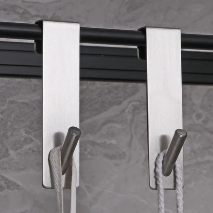 2 Pzas Gancho Colgante Cancel De Baño Cocina Toalla Bata
