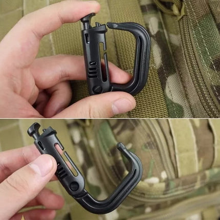 2 Pzas Mosquetón Molle Grillete Clip Edc Táctico Llavero Itw