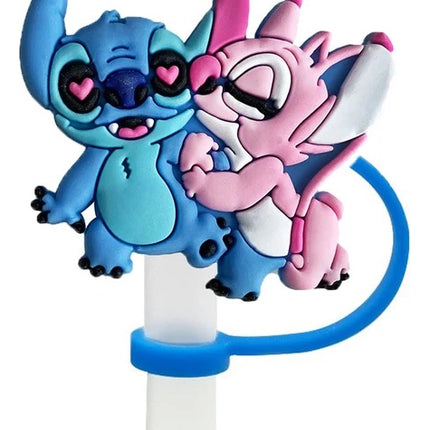 8 Pzs Tapadera Tapon Para Popotes 1cm De Lilo Y Stitch Angel