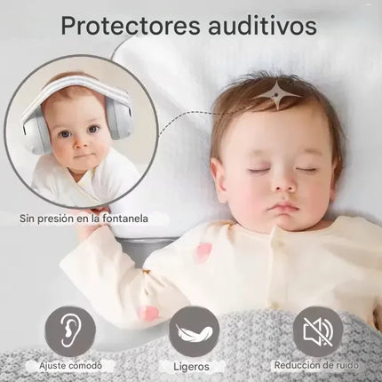 Orejera Antiruido Bebé Audífonos Protectores De Ruido Blanco