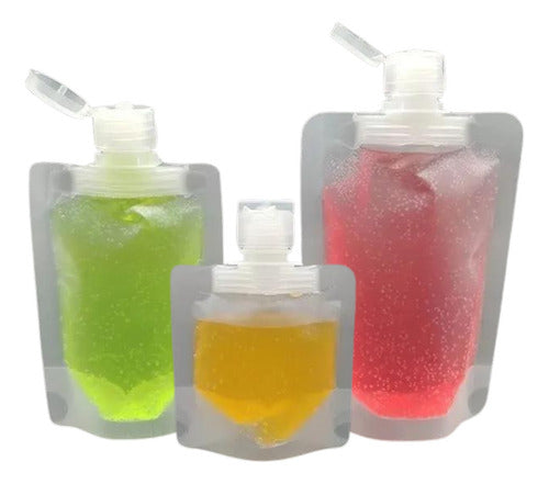 Kit 3 Pzas Bolsa Envase De Viaje Rellenable Shampoo Líquidos