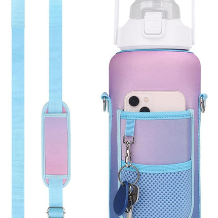 Funda Bolsa Para Botella De Agua Motivacional 2l Con Correa Termo