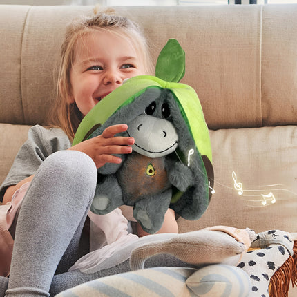 Peluche Burro Respirador Aguacate Con Música Y Luces Dormir