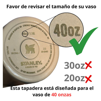 Tapadera De Repuesto Anti-salpicaduras Para Vaso Stanley40oz