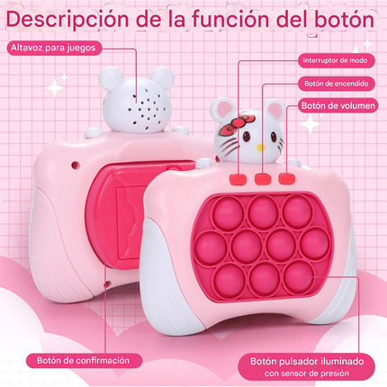 Juego Push Pop It Electrónico Antiestrés Personajes Animados