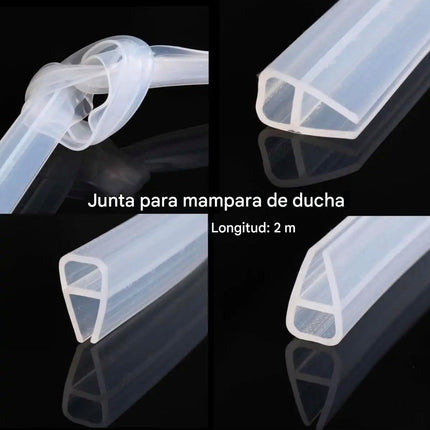 3m Tira Adhesiva Silicona Tipo U Para Puertas Vidrio Burlete