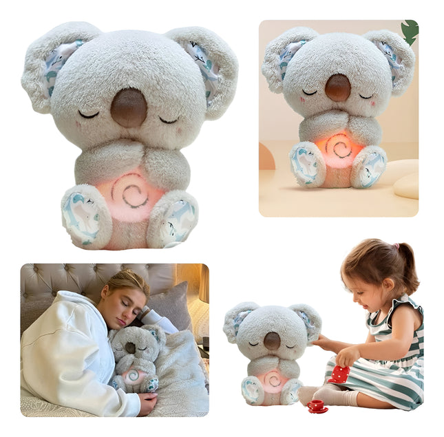 Peluche Koala Respirador Didactico Sensorial Sonido Y Luces