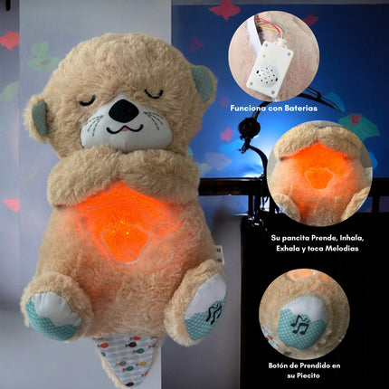 Peluche Nutria Animal Que Respira Bebes Para Dormir Sueño