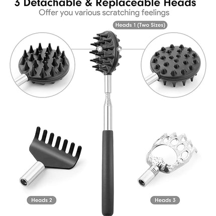 Manita Rascador Espalda 3-1 Metalico Para Rascar Extensible