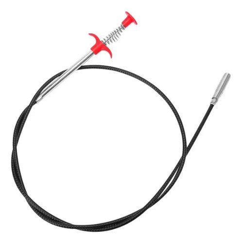 Herramienta Destapa Tuberías Limpieza Resorte Gancho Manual