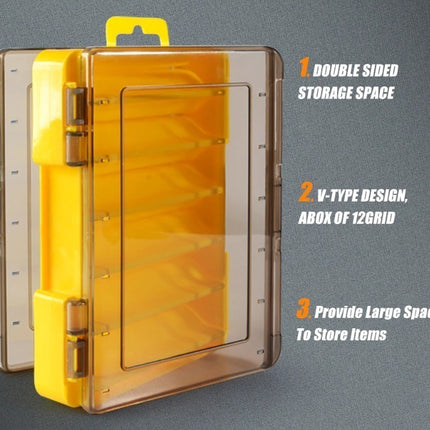 Estuche Caja Para Aparejos Señuelos Anzuelos De Pesca 12 Esp